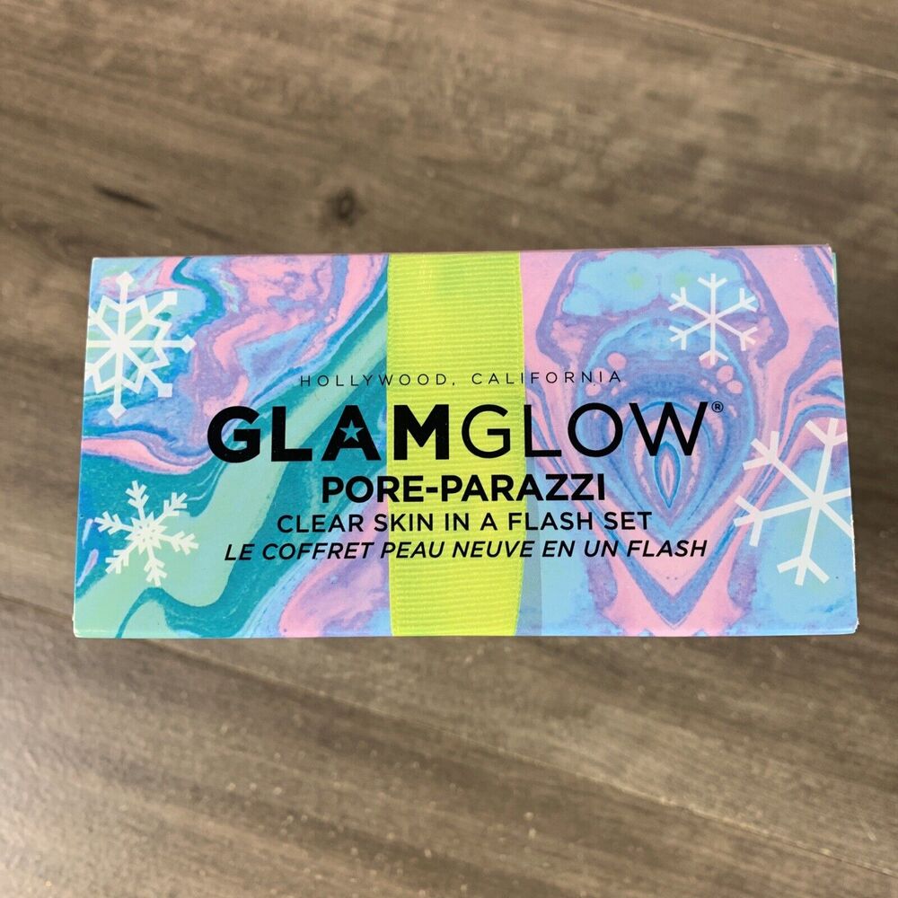 Glam Glow Pore Parazzi Clear Skin In a Flash Set Mask Cleanser $97 MSRP 3 In 1 - Picture 10 of 10